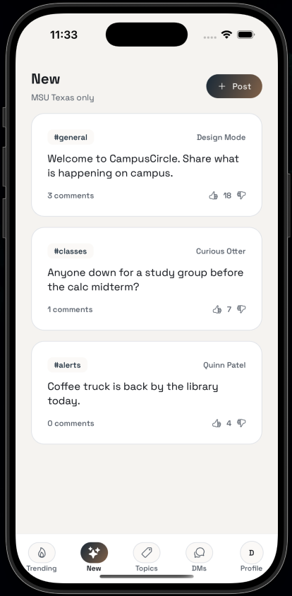 Campus Circle Screen 02 screen